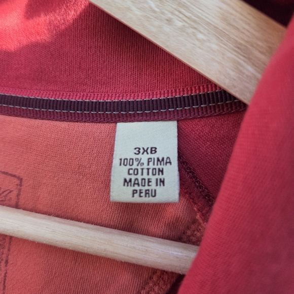 Tommy Bahama Burnt Orange 100%‎ Cotton Mens Quarter-Zip Pullover - Picture 6 of 7